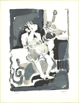 Paul Rebeyrolle Nu Assis (Seated Nude) Signed 