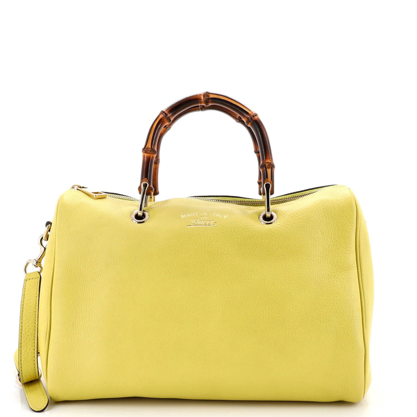 Gucci Bamboo Shopper Boston Bag Leather Medium