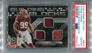 Chase Young 2020 Panini Spectra Building Blocks Relics #Bb15 Psa Gem Mt 10
