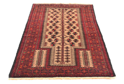 Cream Tribal Geometric Design Handmade Oriental