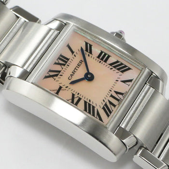 Cartier Tank Franaise Sm W51028Q3 Pink Ladies Used Watch #121913