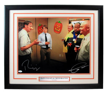 Rainn Wilson/Creed Bratton Dual-Signed 16X20 Photo The Office Framed Jsa186283