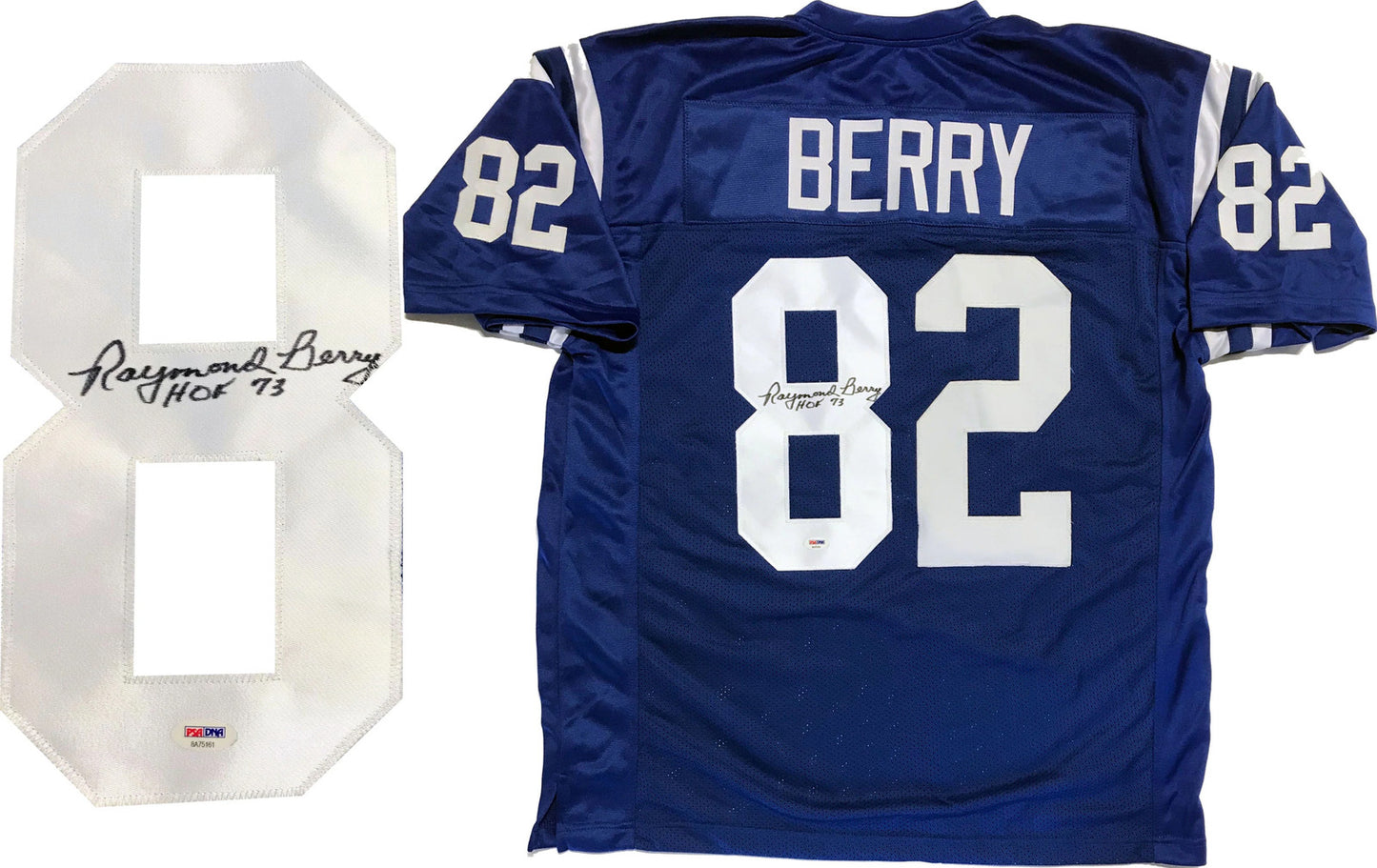 Raymond Berry "Hof 73" Autographed Baltimore Colts Jersey (Psa)