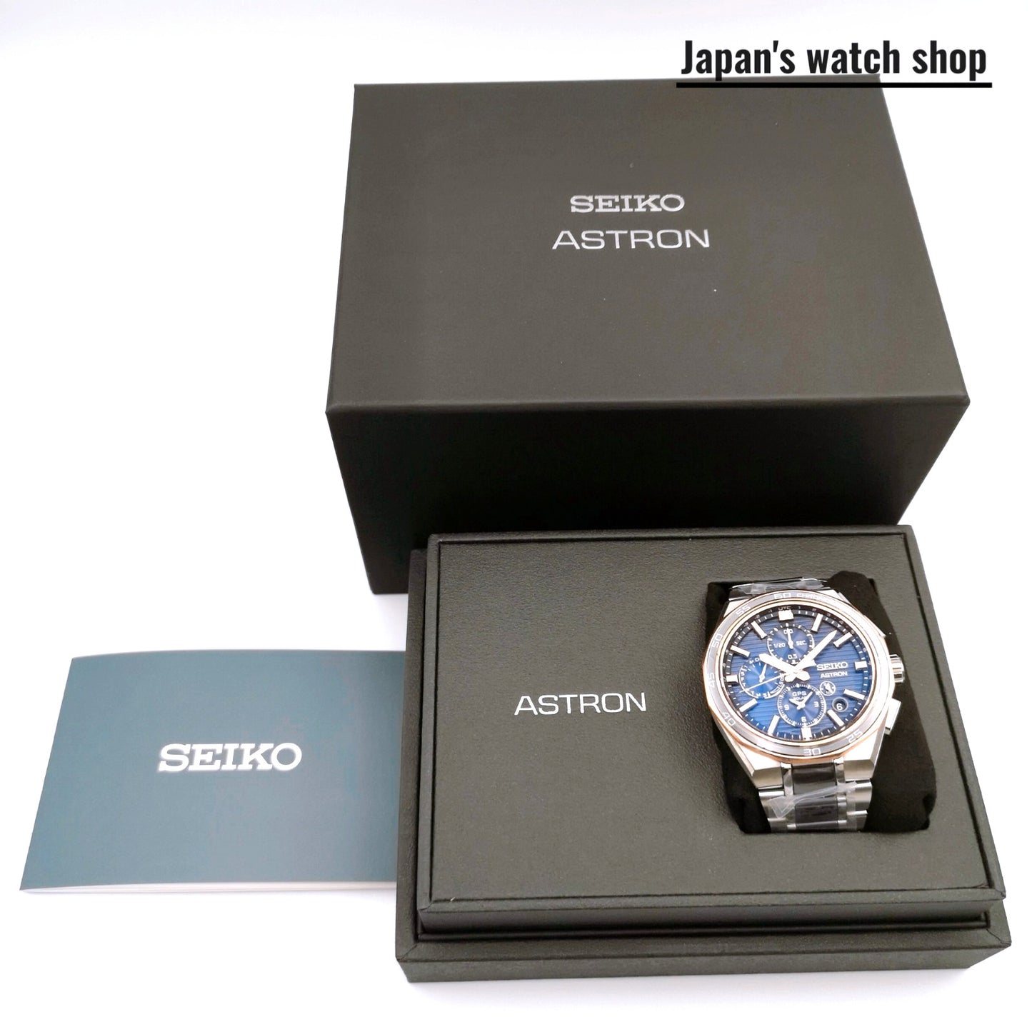 Seiko Astron Sbxc180 Black Gps Solar Titanium Men'S Watch New In Box