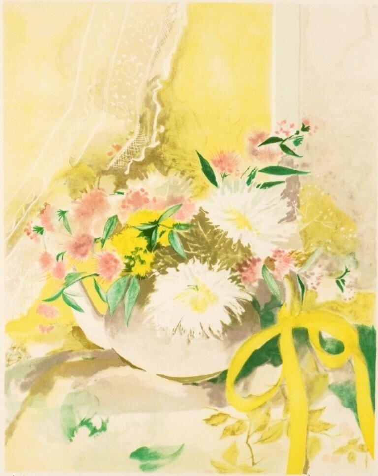 Joyeux - 'Bouquet' Limited Edition Lithograph, Signed, Framed, Authentic