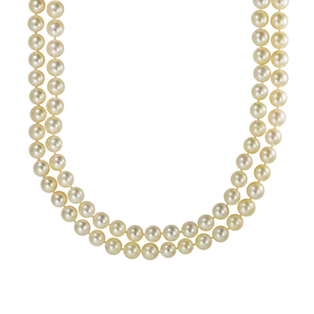 Pearl Necklace, Double Strand, 22-24 Inch