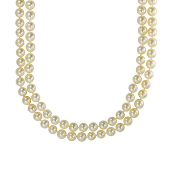 Pearl Necklace, Double Strand, 22-24 Inch