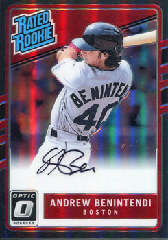 Andrew Benintendi Autographed 2017 Donruss Optic Rookie Card