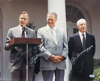 Williams/Dimaggio/Bush Multi-Signed/Autographed 16X20 Photo Psa/Dna 201595