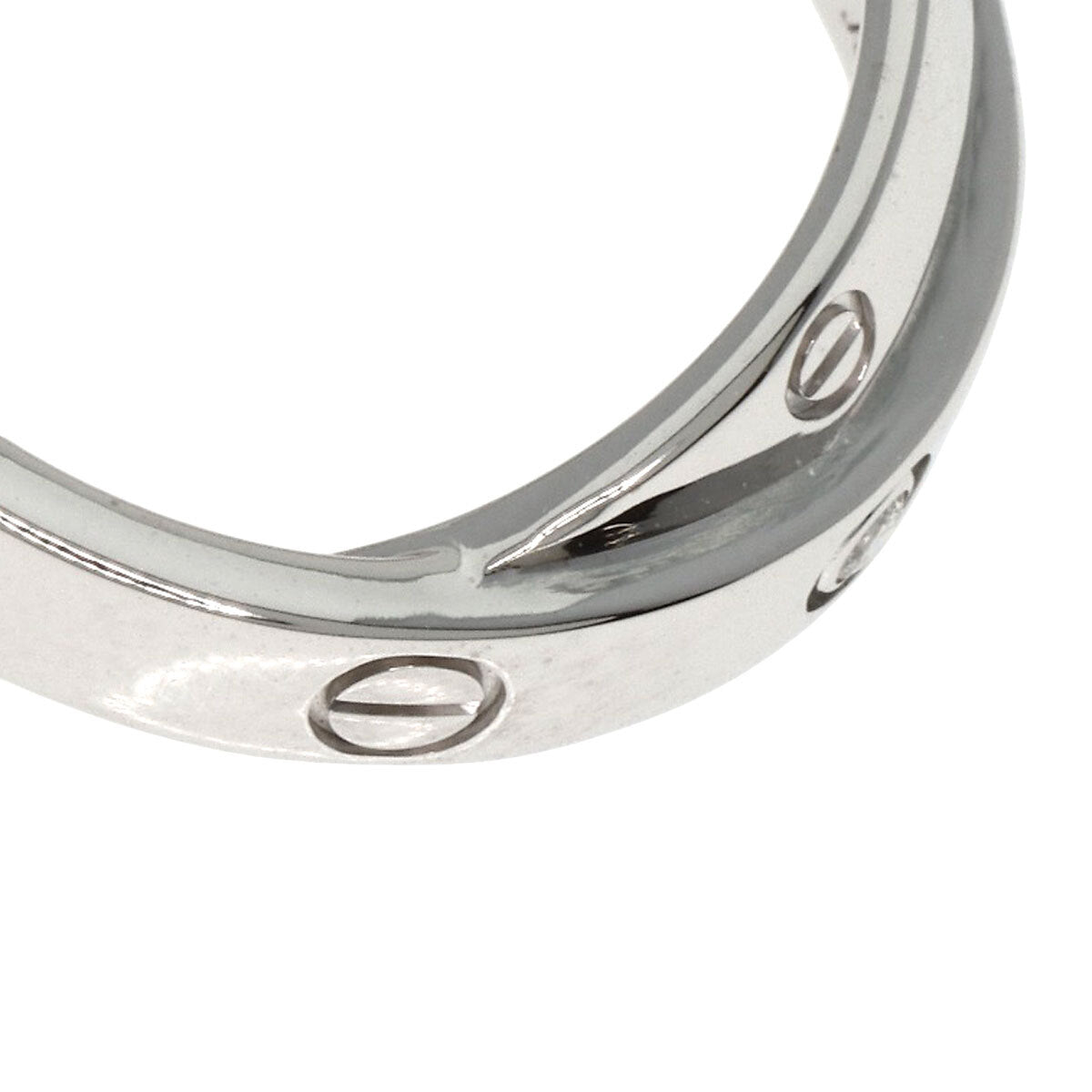 Cartier Ring Be Love Ring Diamond #47 K18 White