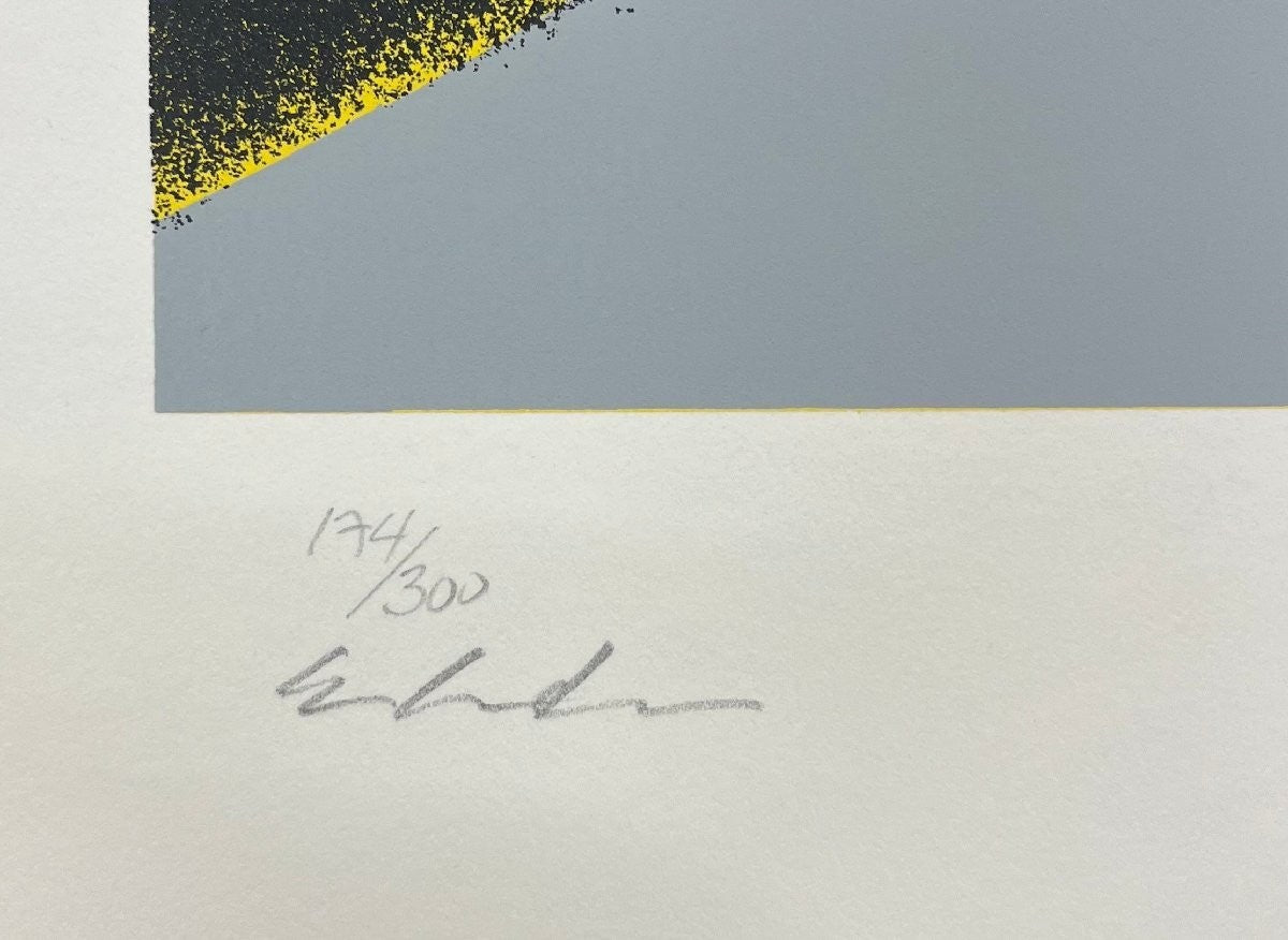 John Lennon Photographic Portrait Silkscreen 174/300 Signed By Yoko Ono W Mark