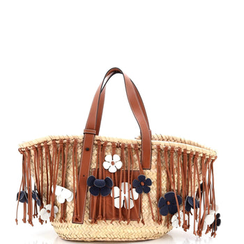 Loewe Basket Tote Fringe Raffia Medium