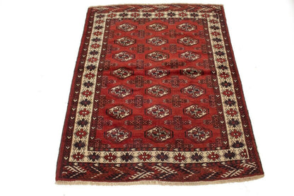Handmade Semi-Antique Oriental Rug 4X5 Ft Small