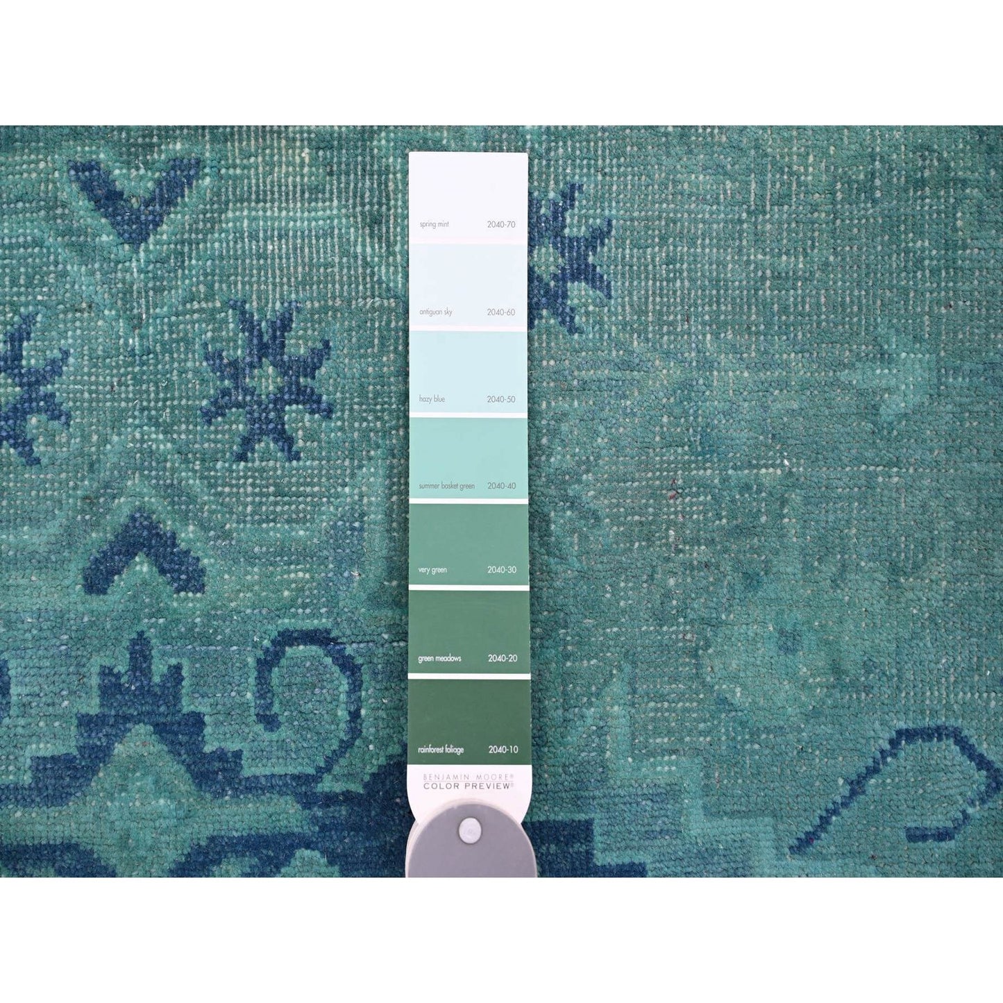 4'8"X6'6" Blue Overdyed Kazak Tribal Design 100% Wool Hand Knotted Rug