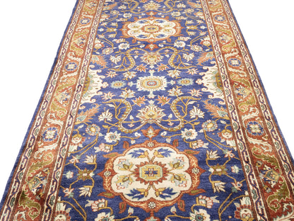 Hand-Knotted Wool Oriental Runner Rug Classic