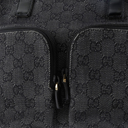 Gucci Double Pocket Tote Gg Canvas Small