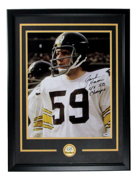 Jack Ham Hof Steelers Signed/Inscribed 16X20 Photo Framed Psa/Dna 166785