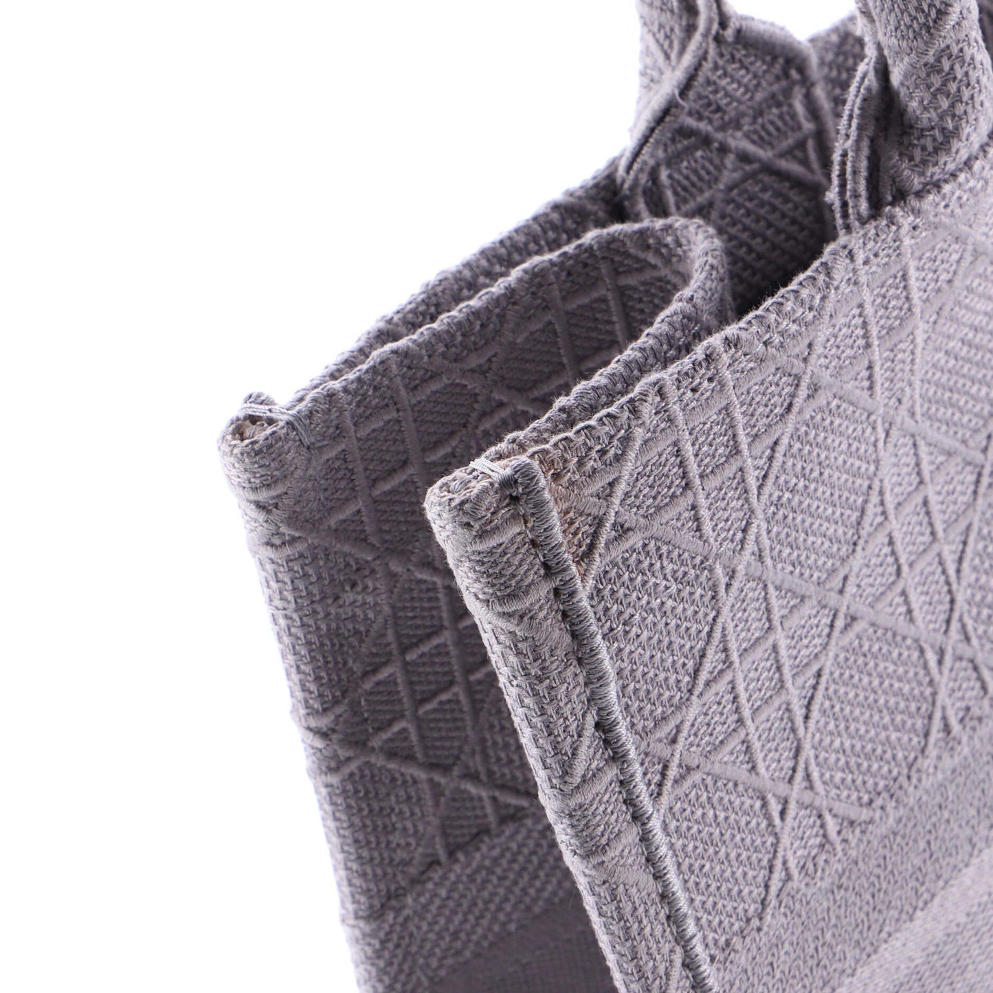 Christian Dior Book Tote Cannage Embroidered Canvas Medium