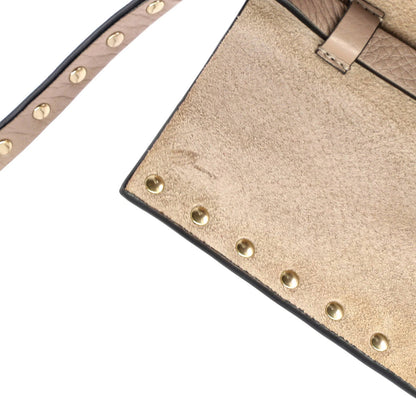 Valentino Garavani Rockstud Flip Lock Double Flap Crossbody Bag Leather Small