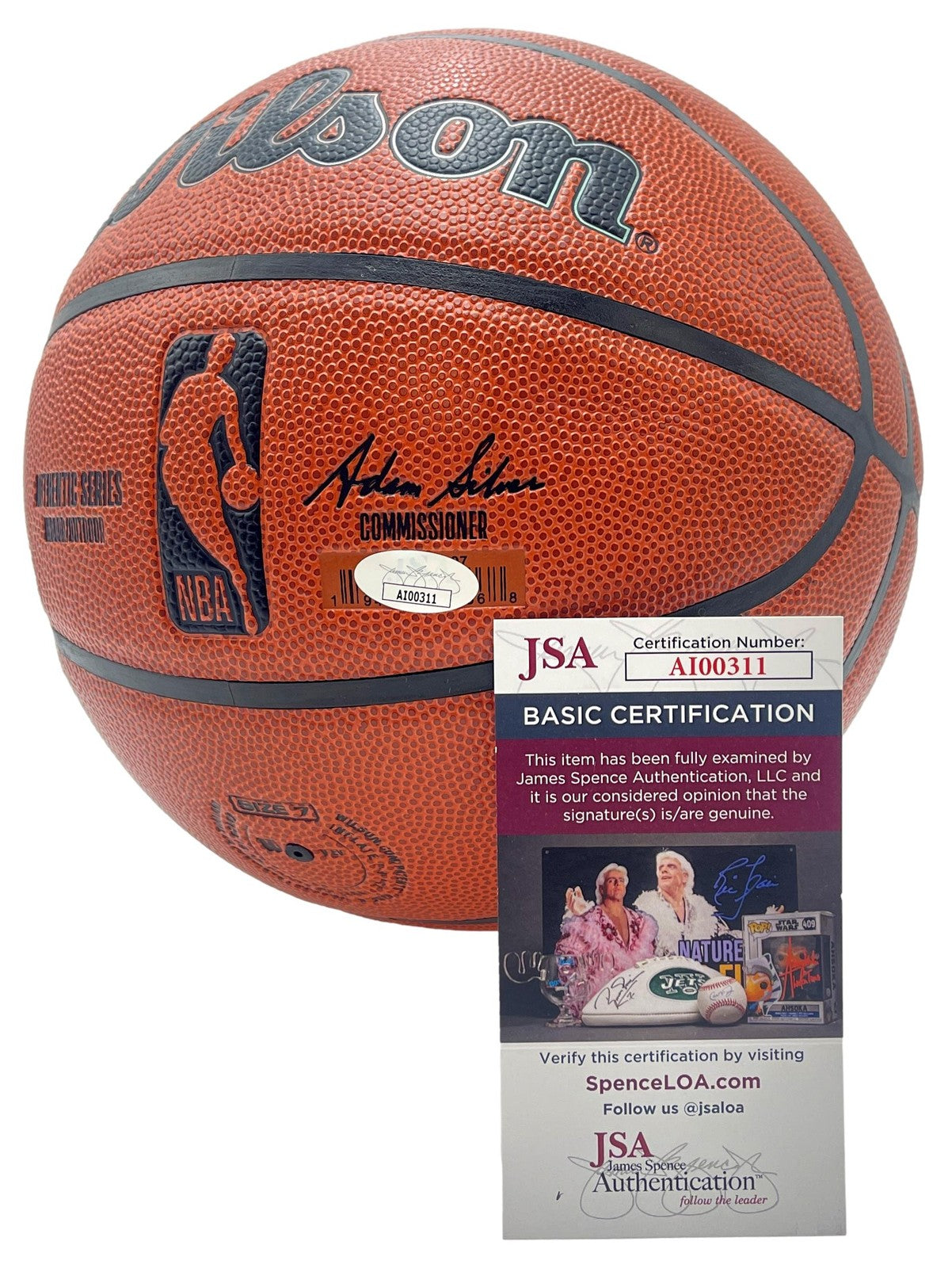 Artis Gilmore Hof Signed/Autographed Wilson Nba Basketball Bulls Jsa 201275