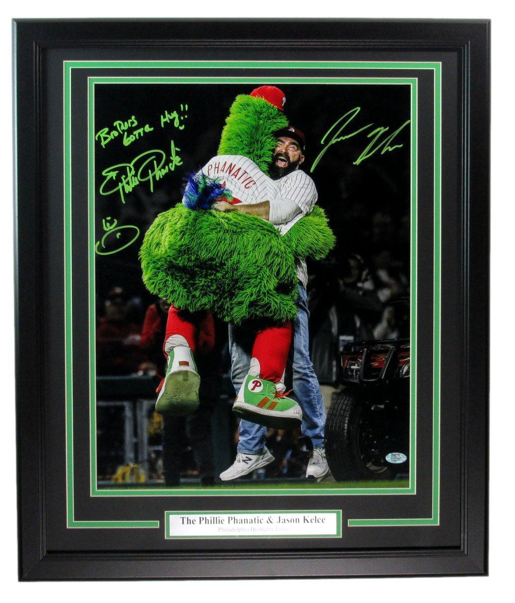 Jason Kelce/Phillies Phanatic Dual-Signed/Insc