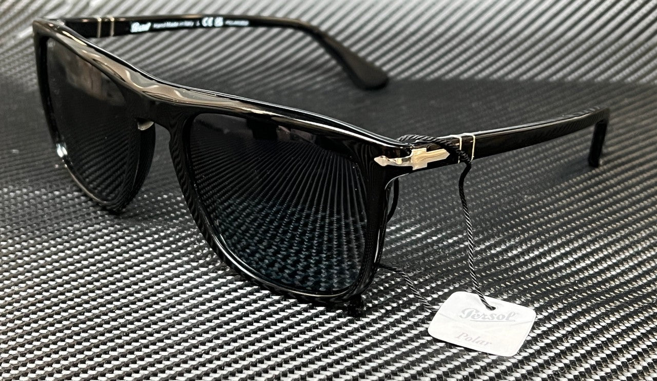 PERSOL PO3336S 95 S3 Black Polarized Unisex 57 mm Sunglasses