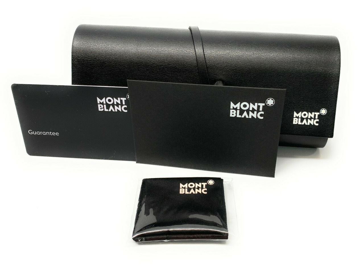 MONT BLANC MB0217O 001 Black Silver Men's 55 mm