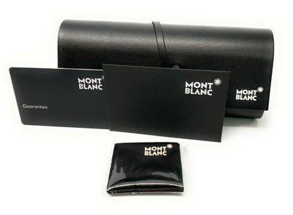MONT BLANC MB0217O 001 Black Silver Men's 55 mm
