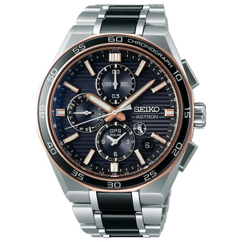 Seiko Astron Sbxc180 Black Gps Solar Titanium Men'S Watch New In Box