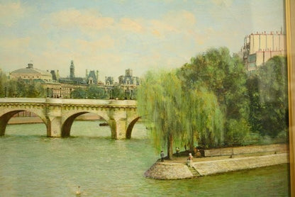 Jan Znosko (Poland) Original Oil Painting "Ile De La Cit, Paris" F20 Signed