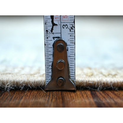 2'9"X19'5" Wool Hand Knotted Almond Brown Angora Oushak Xl Runner Rug