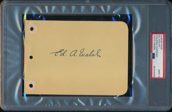 Ed Walsh Hof Signed/Auto 6X4.5 Album Page White