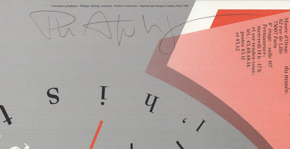 Philippe Apeloig Musee D'Orsay Signed " Offset Lithograph Conte