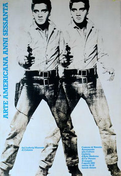 Double Elvis By Andy Warhol Original Pop Art Poster  Mounted On Linen Rare