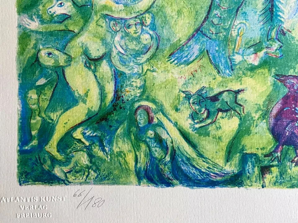 Marc Chagall Lithograph Coa Hand Numbered Signed Collection