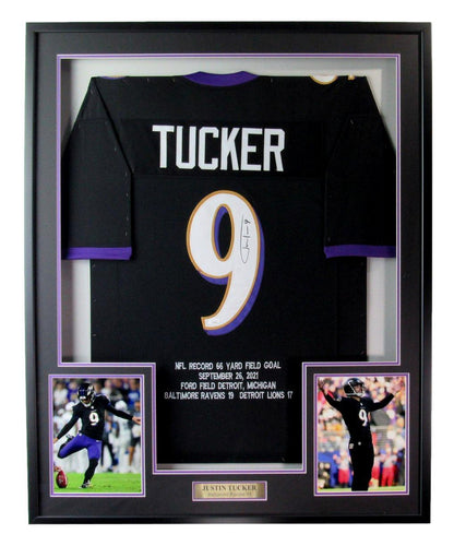 Justin Tucker Autographed Framed Baltimore Ravens