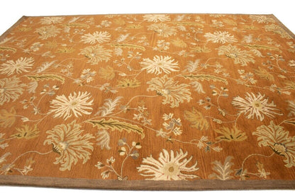 10X13 Ft Hand-Tufted Oriental Rug Floral Design