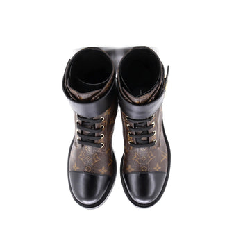 Louis Vuitton Women'S Wonderland Flat Ranger Boots Monogram Canvas And Leather