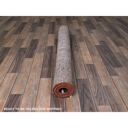 3'10"X6'1" Red Vintage Zoroastian Saroogh Mir Hand Knotted Pure Wool Rug