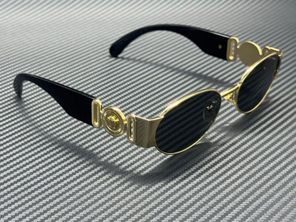 VERSACE VE2299 100287 Gold Dark Grey Men's 56 mm Sunglasses