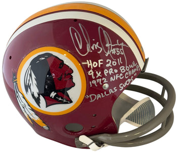 Chris Hanburger Autographed Washington 2 Bar Helmet (Jsa)