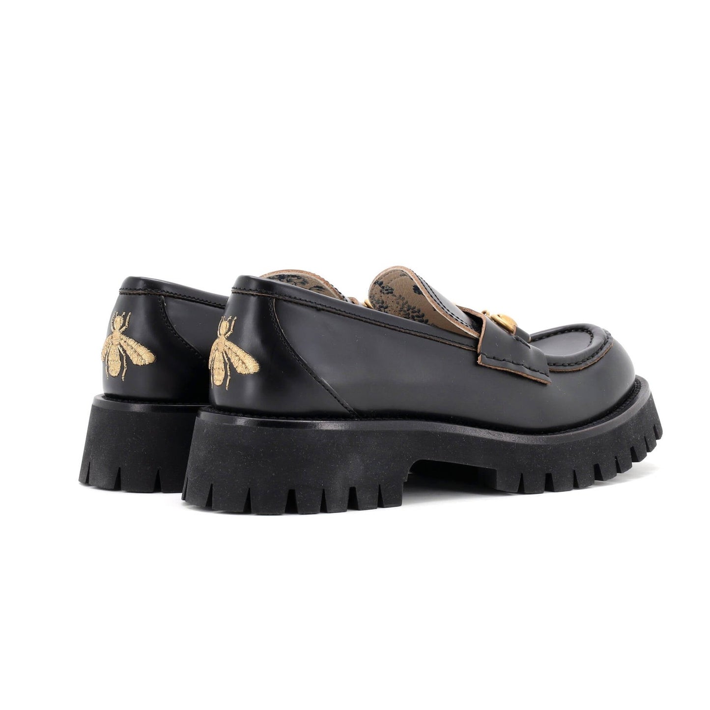 Gucci Women'S Harald Horsebit Loafers Gg Embossed Leather