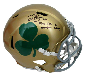 Ian Book Signed/Inscr Notre Dame Gold Full Size
