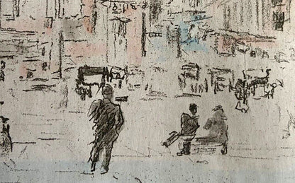 Michele Cascella Hand-Signed Watercolor Etching