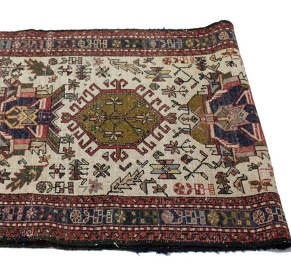 Handmade Geometric Design Oriental Runner Rug