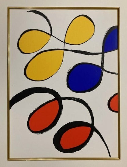 Alexander Calder set of 2 Framed Derriere le Miroir Print Lithograph 1971