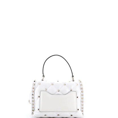 Valentino Garavani Vltn Candystud Top Handle Bag Printed Leather Medium