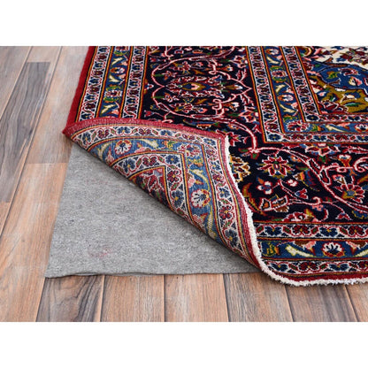 10'1"X13' Angels Red Hand Knotted Vintage Kishoon All Wool Oriental Rug