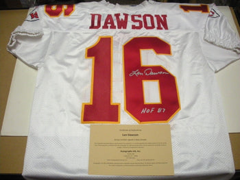 Len Dawson Kansas City Chiefs Hof87 W/Coa Signed