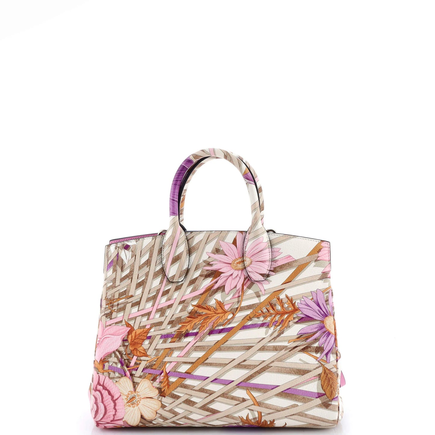 Salvatore Ferragamo Studio Satchel Printed Leather Small